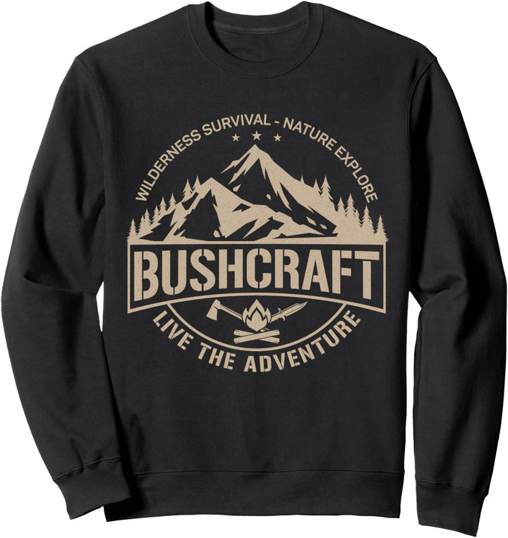 Bushcraft Live the Adventure Abenteuerer Sweatshirt