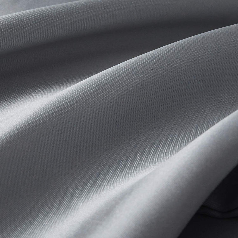 Boqingzhu Satin Bettwäsche 155x220cm Grau Uni Glatt Glänzend Glanzsatin Bettwäsche Set Bettbezug mit