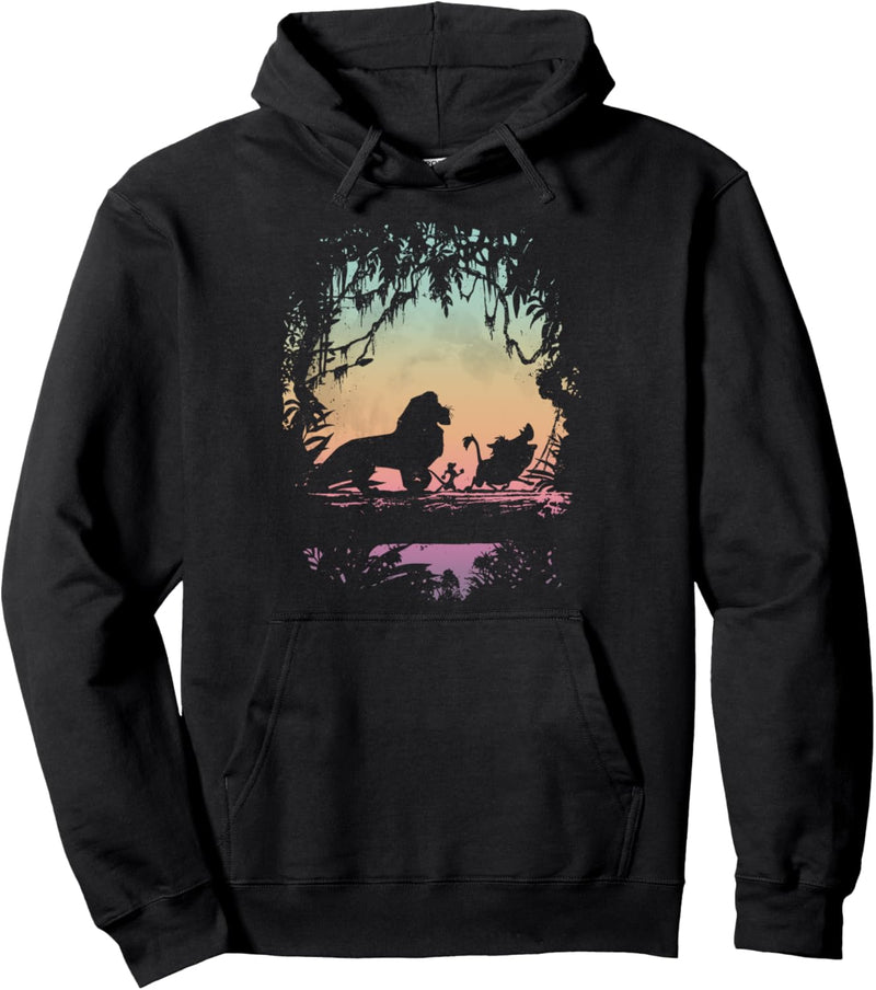 Disney The Lion King Group Shot Jungle Silhouette Pullover Hoodie