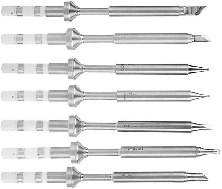 Broco TS100 Lötspitze,7pcs Mini Edelstahl Lötspitzen Ersatz for TS100 Lötkolben 7 Typen TS-K TS-KU T