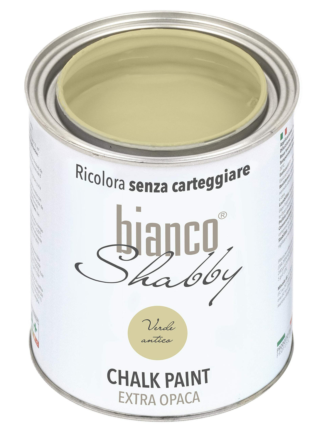 bianco Shabby® Verde Antico Kreidefarbe Wasserbasis für Alle Oberflächen einfach zu verarbeiten ohne