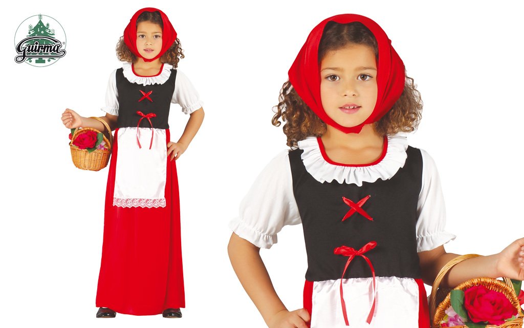 S.A. Rosalia Bauernkostüm für Mädchen S1-(5/6 Jahre)