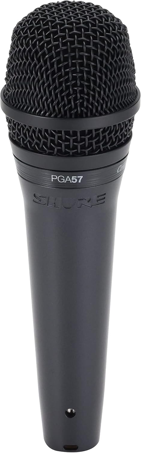 Shure PGA57 Dynamisches Instrumentenmikrofon mit Nierencharakteristik, inkl. XLR-Kabel Schwarz PGA57
