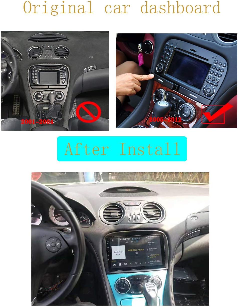 Android 10.0 Autoradio In-Dash 9 Zoll Car Radio RAM 2G ROM 32G Autonavigation Car Radio für Mercedes