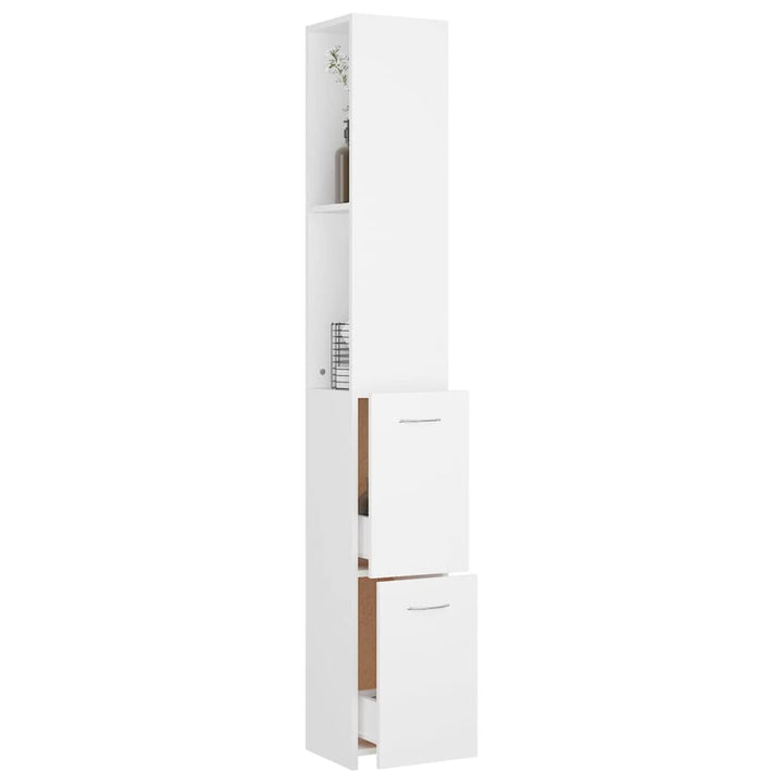 Tidyard Badezimmerschrank Waschküche Regal Badezimmer Schrank Badschrank Badmöbel Hochschrank Holzwe