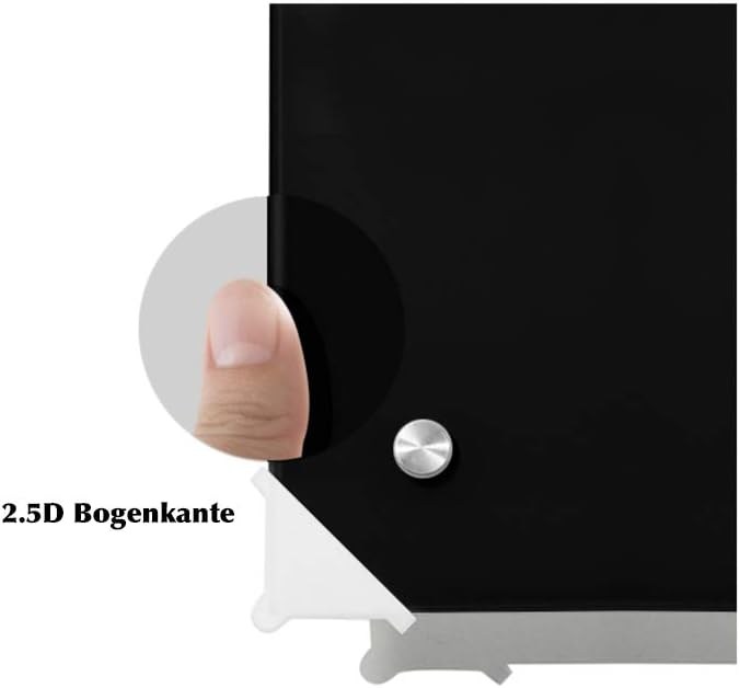 PUCHIKA Magnetisches Glas White- und Blackboard,Magnetisch Stabiler Tafel,Trocken Abwischbar,600 * 9