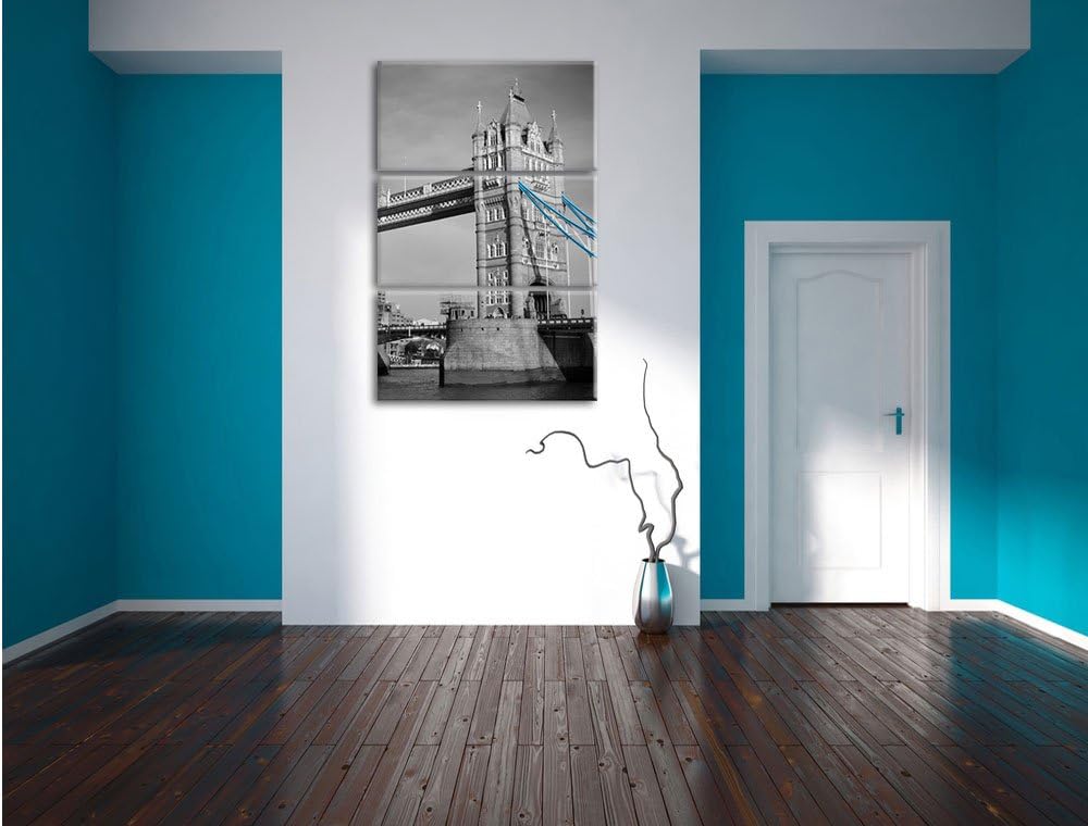 Pixxprint Tower Bridge in London als Leinwandbild - Grösse: 3-Teilig (120x80cm) - Wandbild - Kunstdr