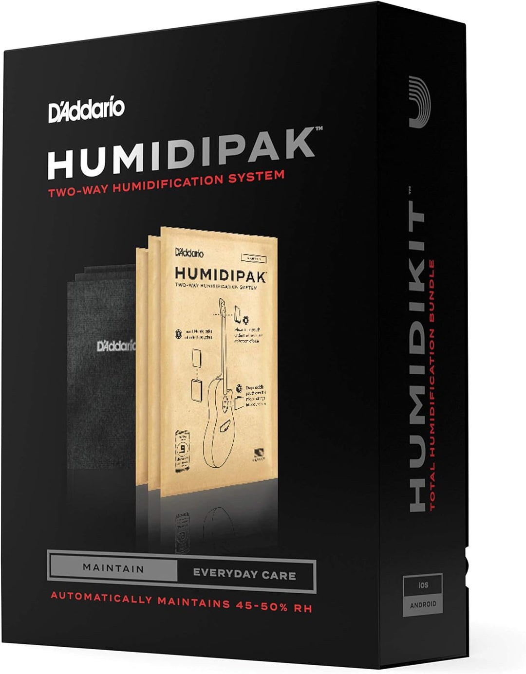 D'Addario Gitarre Luftbefeuchter - Guitar Humidifier - Humidipak Pflegeset - Automatisches Luftfeuch