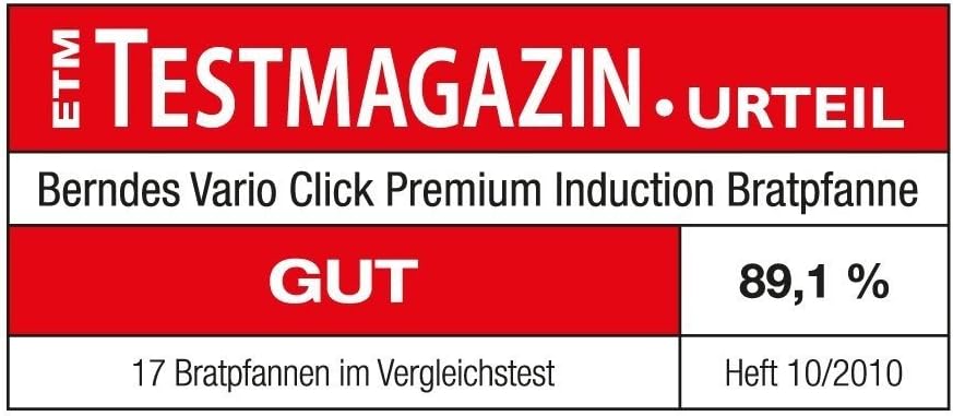 Berndes 031115 Vario Click Induction Aluguss Bratpfanne antihaft mit abnehmbarem Griff 24 cm Bratpfa