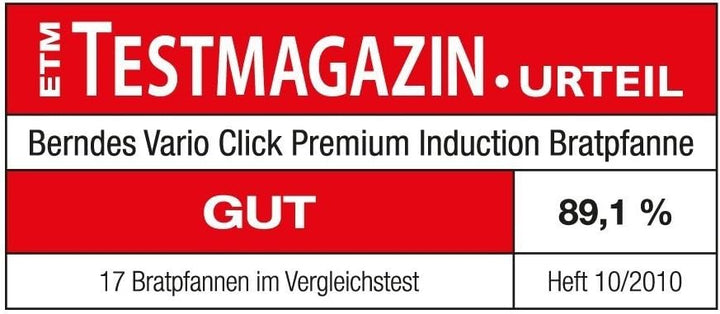 Berndes 031115 Vario Click Induction Aluguss Bratpfanne antihaft mit abnehmbarem Griff 24 cm Bratpfa