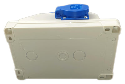 RoadEu Kombi Wandsteckdose 16A 5P mit 4x 230V Schuko. CEE Steckdose 16A. Starkstrom Steckdose IP44 f