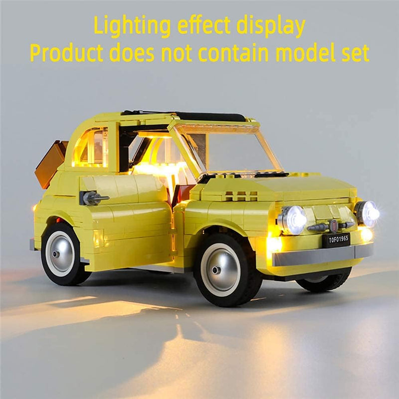 GEAMENT LED-Licht-Set für Creator Expert FIAT 500 (10271) Modellauto, Kompatibel mit Lego 77942 Baus