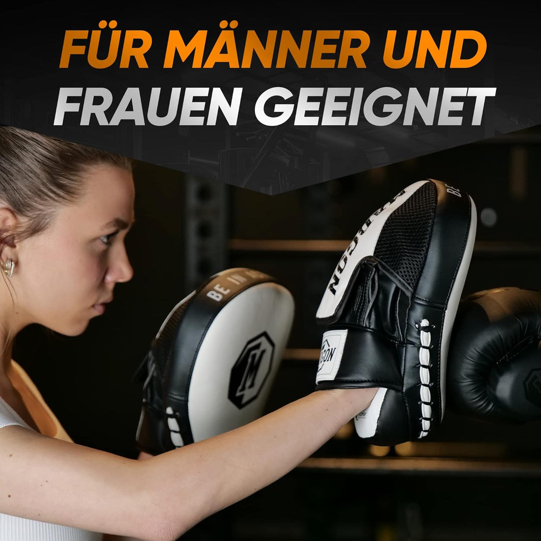 MADGON Premium Pratzen für optimale Schlagdämpfung, 1 Paar Boxpratzen für Boxen, Kampfsport, MMA, Ki