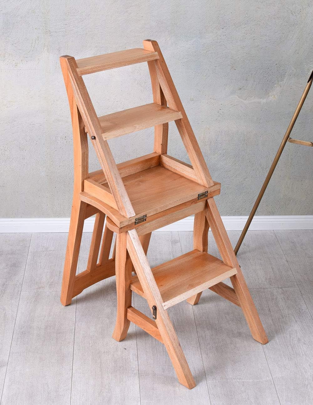 Trittstuhl Leiterstuhl Massivholz Bibliotheksstuhl Stepchair mar186 Palazzo Exklusiv