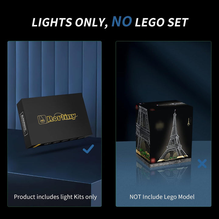 cooldac LED Licht-Kit für Lego 10307 The Eiffel Tower Building Set, Led Beleuchtungs Set Kompatibel