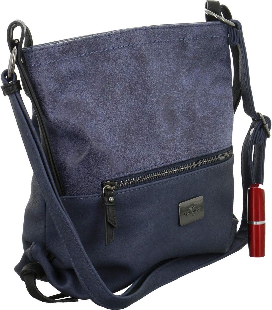 TOM TAILOR bags Elin Damen Umhängetasche Crossbody Bag 28,5 x 9 x 26 Blau, 28,5 x 9 x 26 Blau