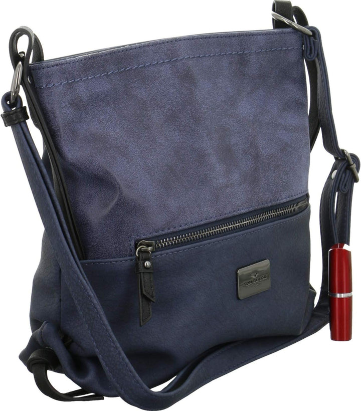 TOM TAILOR bags Elin Damen Umhängetasche Crossbody Bag 28,5 x 9 x 26 Blau, 28,5 x 9 x 26 Blau