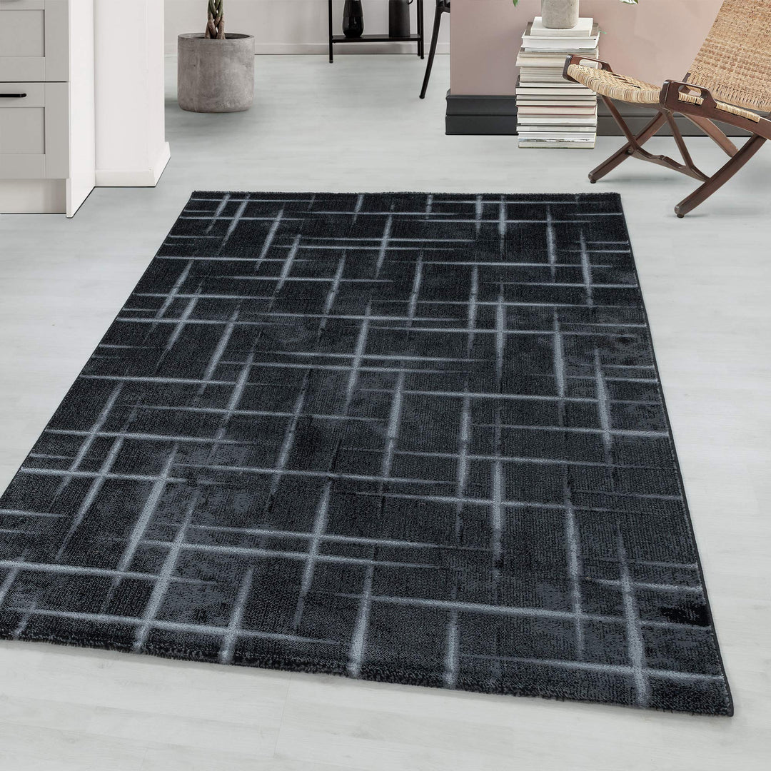 Kurzflor Wohnzimmerteppich Gestreifes Muster Soft Flur Teppich Wohnzimmer Schlafzimmer Flur Pflegele