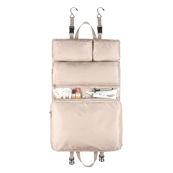 Surblue 6-in-1 Hängende Reise-Organizer-Tasche mit wasserdichten Fächern - Faltschrank für Koffer Au
