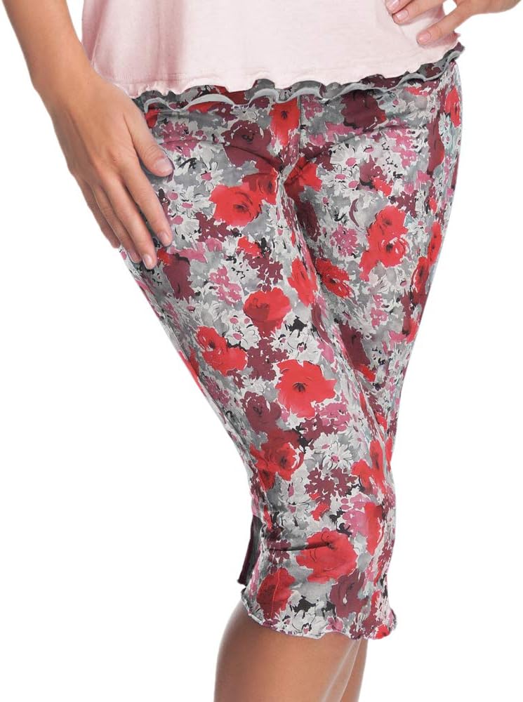 e.FEMME Damen Schlafanzug Marion 310, Kurzarm, aus 50% Baumwolle und 50% Modal 36 Rosa, 36 Rosa
