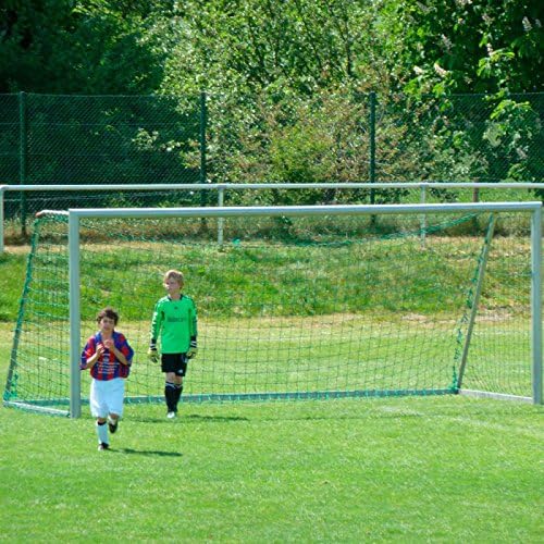 Jugend - Fussballtornetz 5,15 x 2,05 m Tiefe Oben 0,80 / unten 1,50 m, PP 3 mm ø, knotenlos, grün