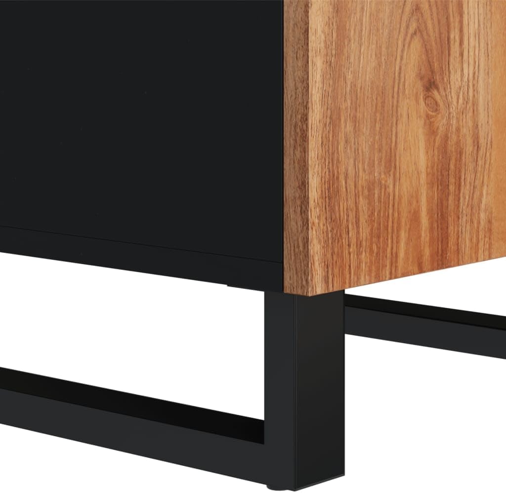 vidaXL Sideboard, Highboard mit Tür, Kommode Beistellschrank mit Eisenbeinen, Wohnzimmerschrank Anri