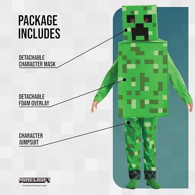 Disguise Creeper Fancy Dress Intl 7-8 Jahre, 7-8 Jahre