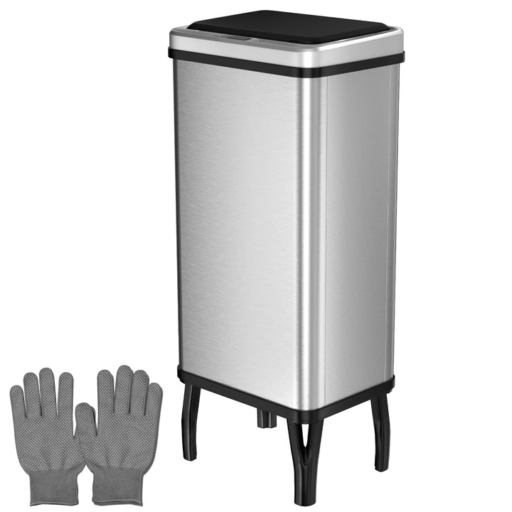 Gardtech 60 Liter Mülleimer Küche mit Sensor - Abfalleimer mit Bewegungssensor - Klemmring für Müllb
