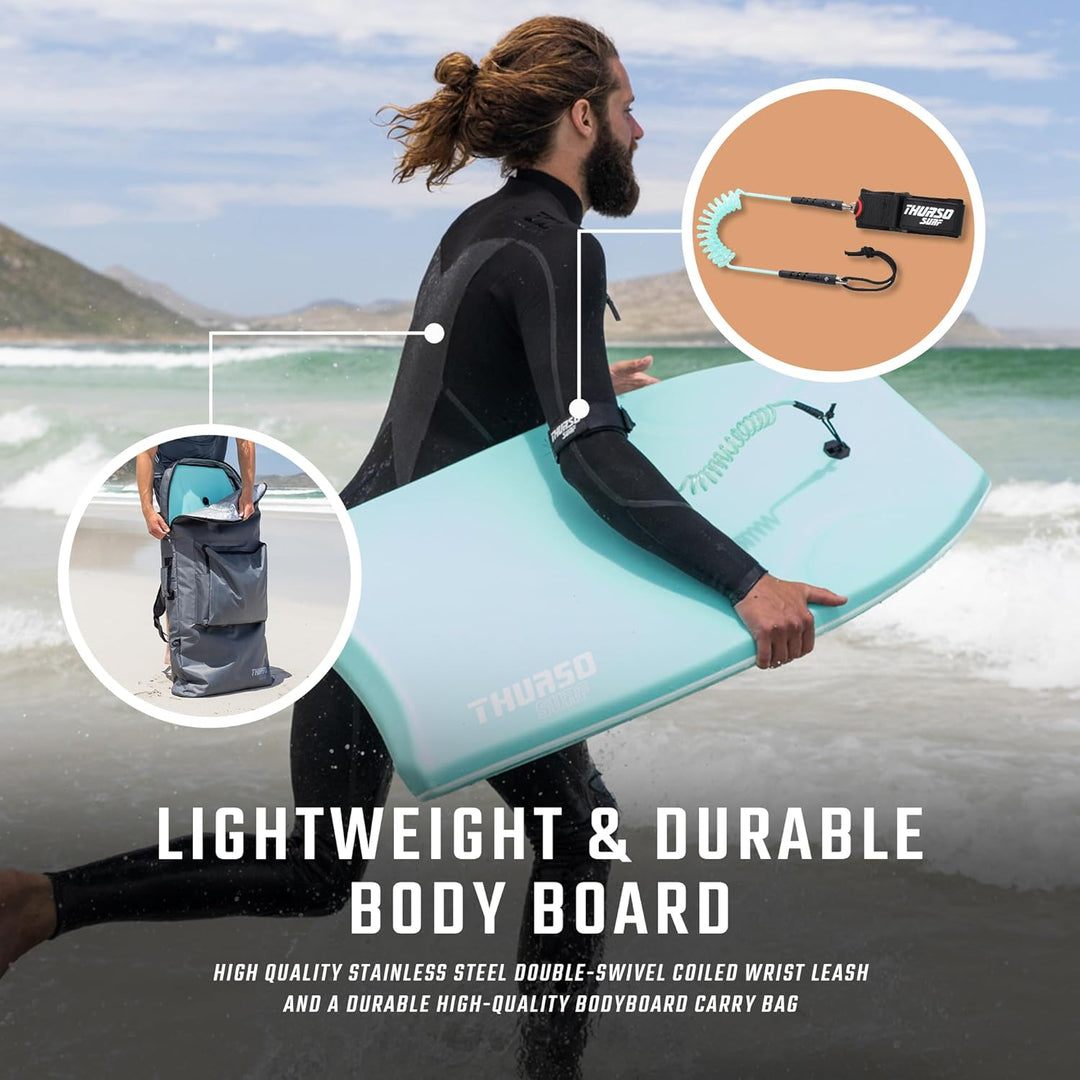 Thurso SURF 107 cm Bodyboard für Strand und Pool – Leichtes PE-Kernmaterial mit IXPE-Oberfläche, HDP