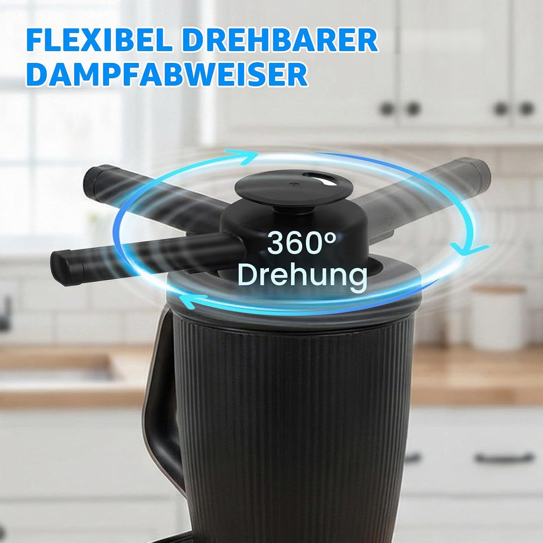 Dampfumleiter Kompatibel für Thermomix TM7, Dampfschutz Hängeschrank, mit Überlaufschutz, 360° Dampf
