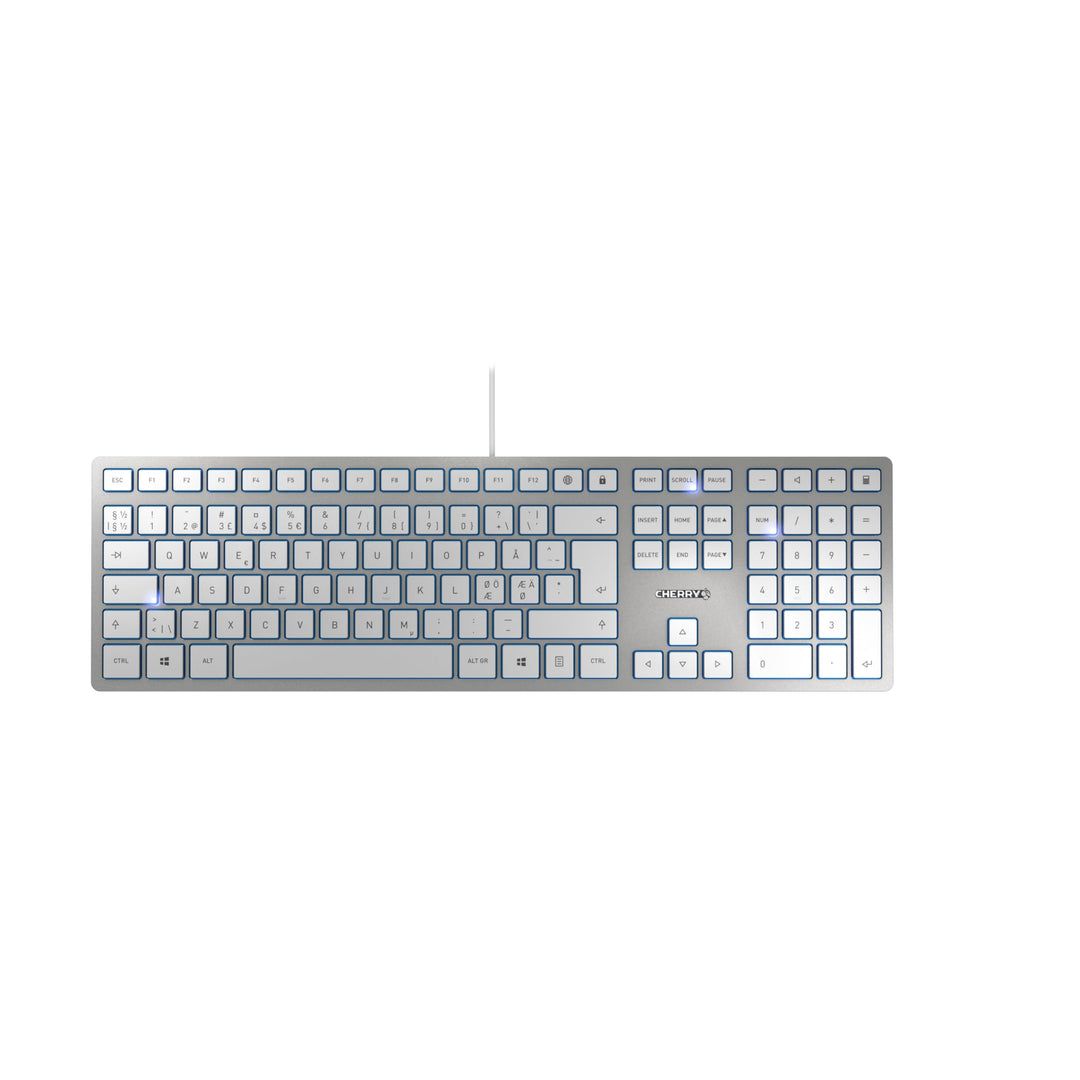 CHERRY KC 6000 Slim, Ultraflache Design-Tastatur, Pan-Nordisches Layout (QWERTY), Kabelgebunden (USB