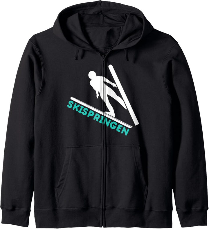 Ski Springen Winter Sport Geschenk | Skispringen Kapuzenjacke