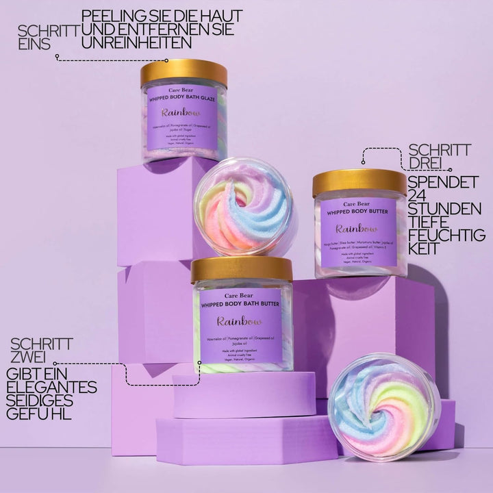 Care Bear Körper Scrub, Peeling und Peeling, mit Jojobaöl, Traubenkernöl, Vitamin A, E und D, natürl