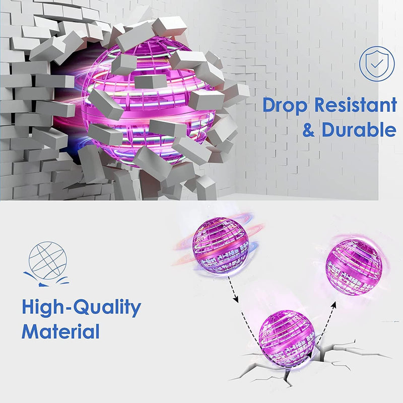 Hover Fliegender Ball,Magic Spinner Ball RGB Licht Flying Ball, Hover Ball Mini Drohne Für Kinder Fl