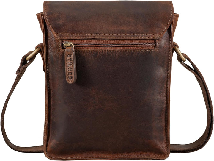 STILORD 'Sven' Herrenhandtasche Leder Umhängetasche klein Schultertasche Männer 8 Zoll Tablet Herren