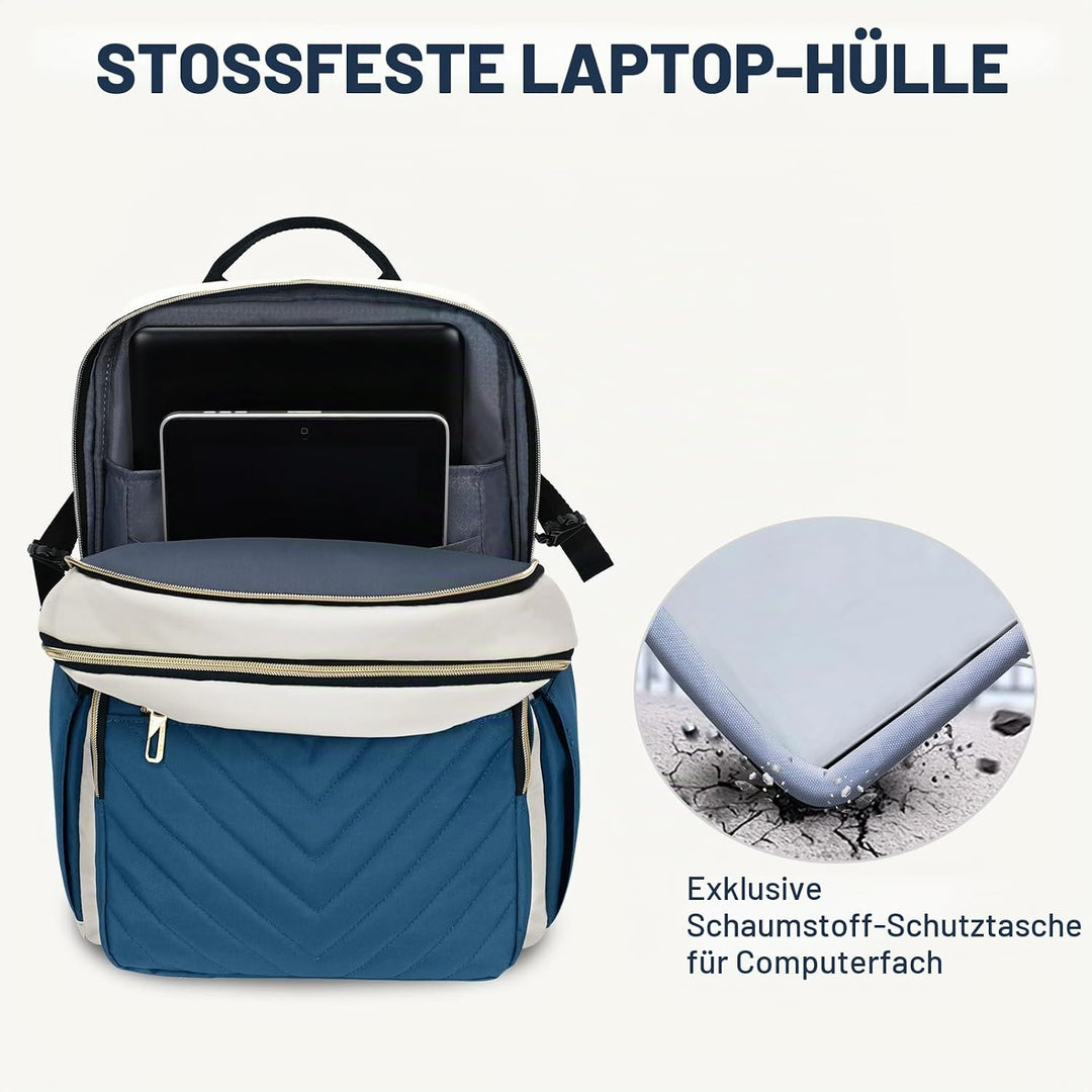 VANKEAN Laptop-Rucksack für Damen und Herren, Arbeitstasche mit 39,6 cm (15,6 Zoll), modisch, wasser