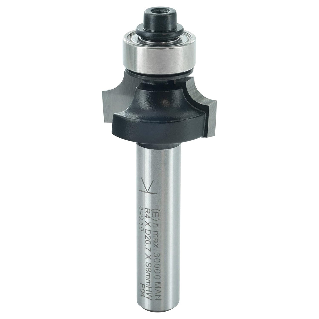 ENT 14284 Abrundfräser HW, Schaft (S) 8 mm, Durchmesser (D) 20,7 mm, NL 9,5 mm, R 4 mm, SL 32 mm, mi