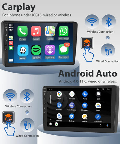 Podofo Android Carplay Autoradio für Seat Altea 2004-2015(Linkslenker), Android Auto HiFi GPS 9" Tou