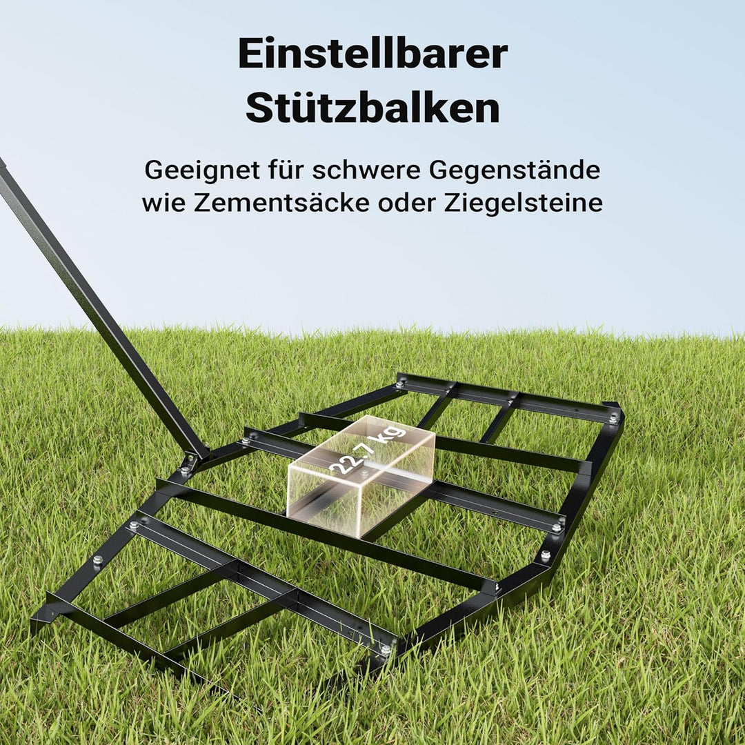 Wiltec Schleppegge 217 x 106 cm, Wiesenegge für Rasentraktor, ATV und UTV, Wiesenschleppe zur Bodenb