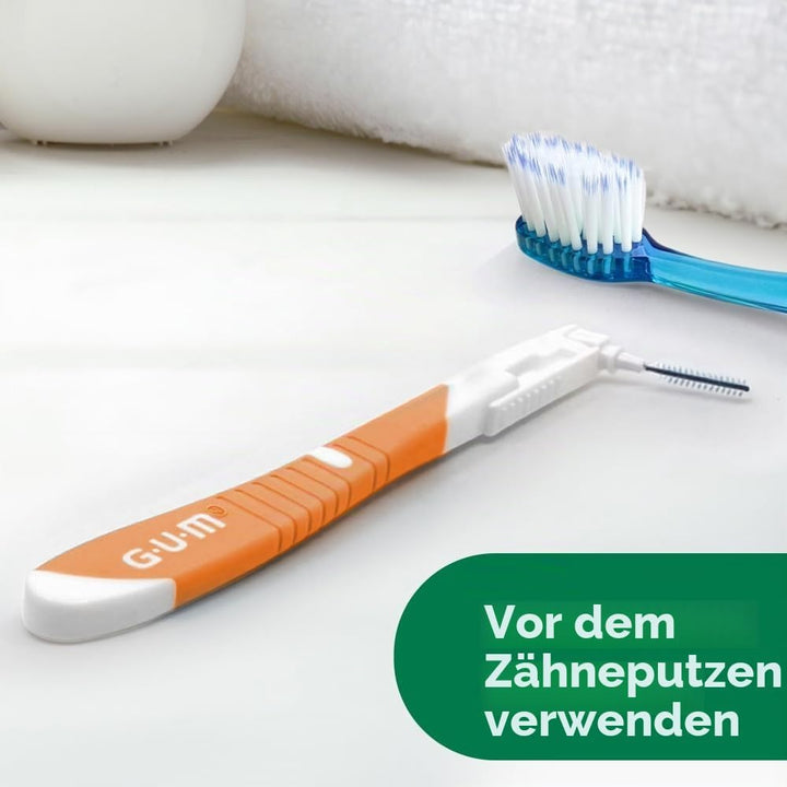 GUM BI-DIRECTION Zwei-Winkel-System Interdentalbürsten | 90 Grad Positionierung | Zahnreinigung und