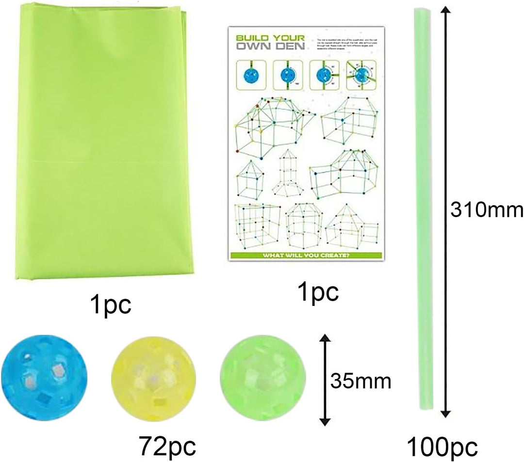 Höhle Bauen Set, Höhlenbauset, 175pcs DIY-Bauset Set, Im Dunkeln Leuchtendes, Geeignet zur Entfaltun