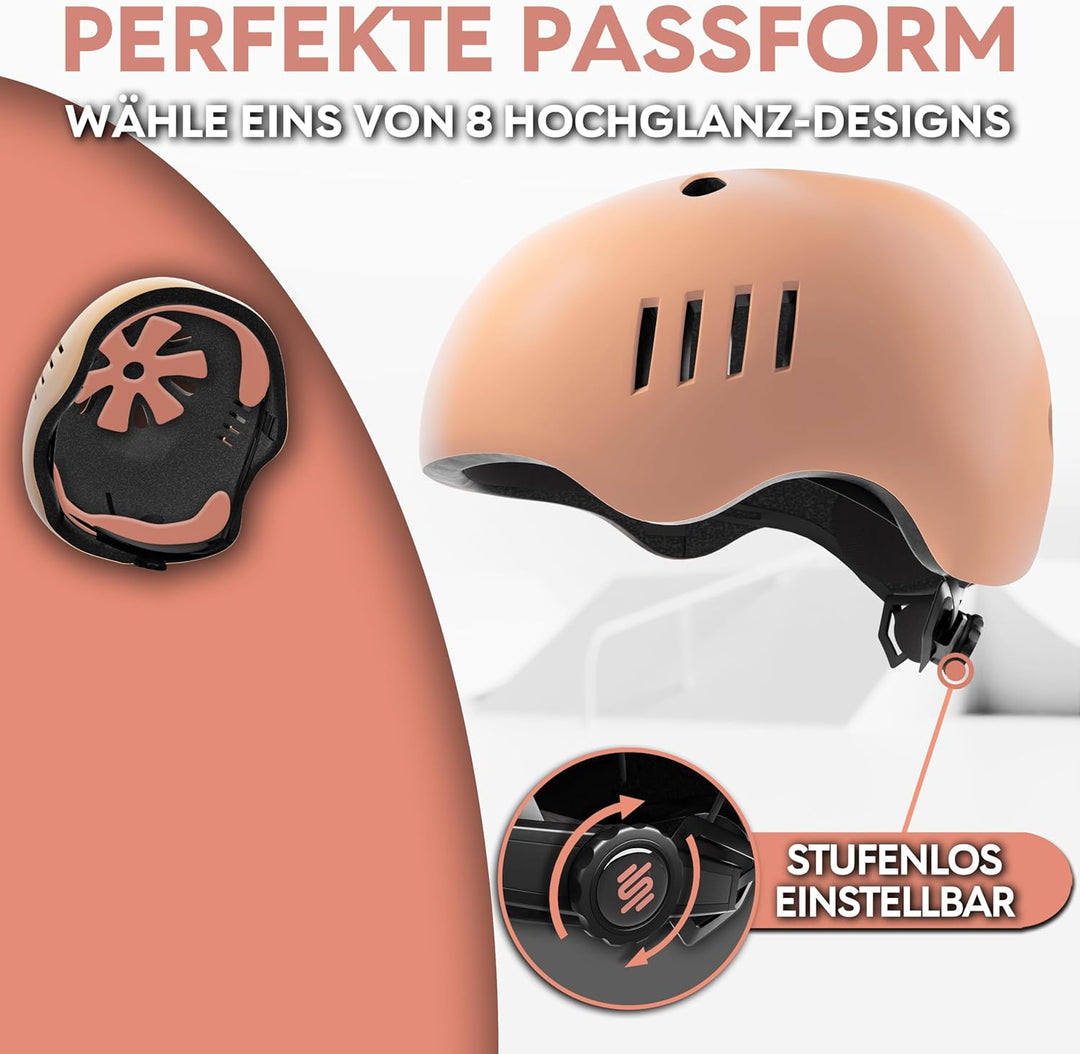 SKATEWIZ Fahrradhelm Skaterhelm für Kinder und Jugendliche von Deutschem Hersteller entwickelt in 8