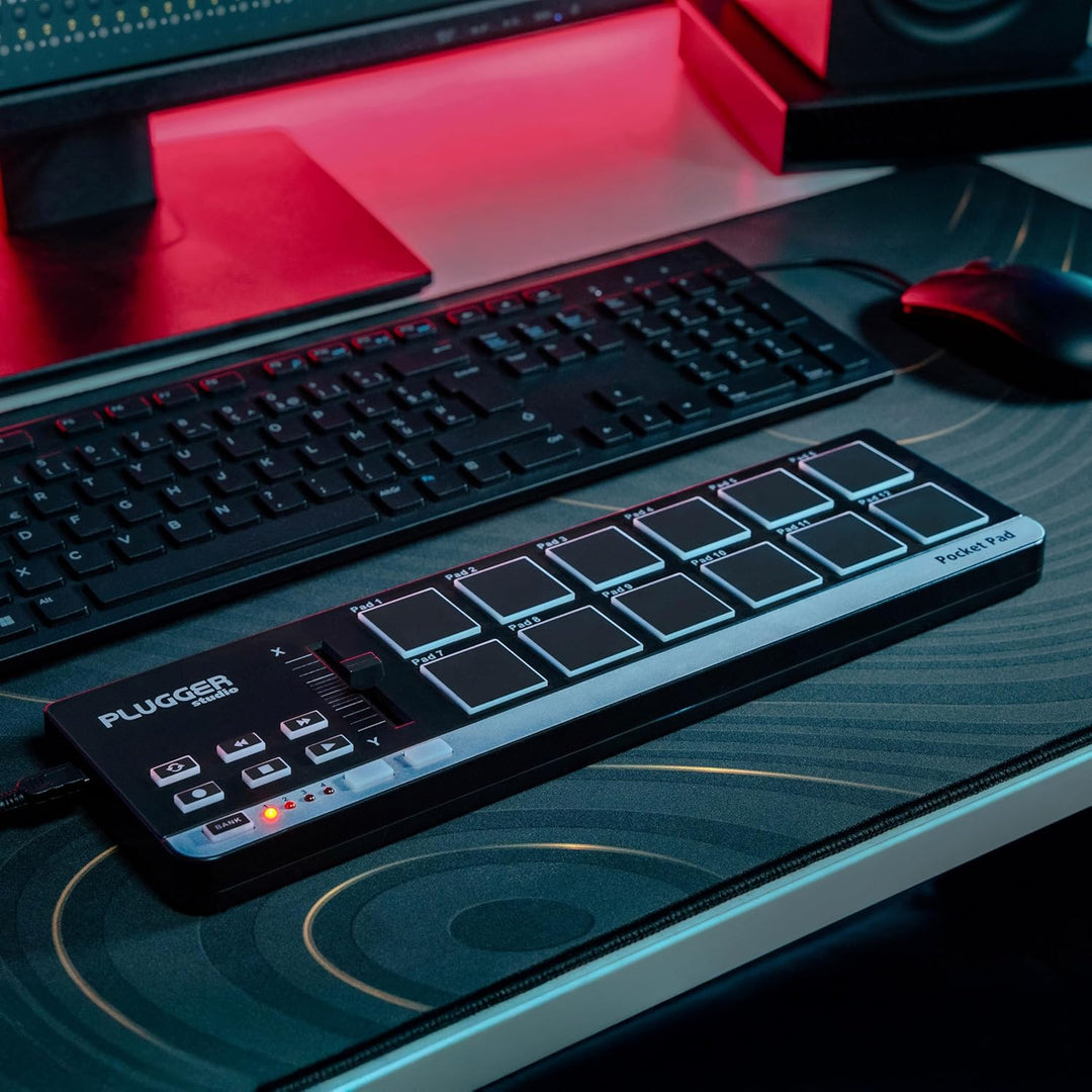 USB-Midi-Steuergerät mit 12 Plugger Studio Pocket PAD