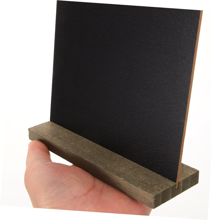 NUOBESTY 10 Stücke Mini Holz Tafel Tisch Kreidetafel Kleine Memotafel Dekotafel Tischtafel als Tisch