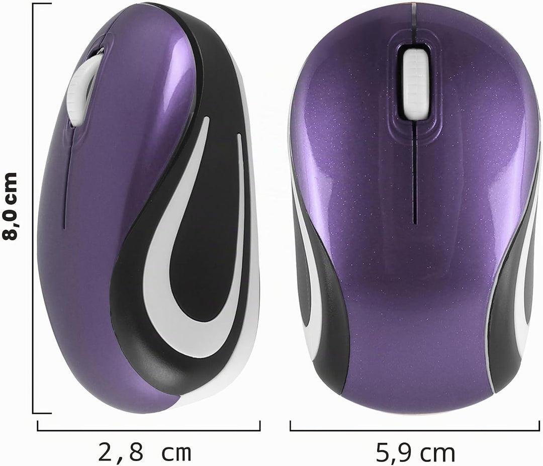 Kabellose Maus Niedliche Mini-Computermaus Kleine Grösse Tasche Tragbare Kompakte Reise USB Optische