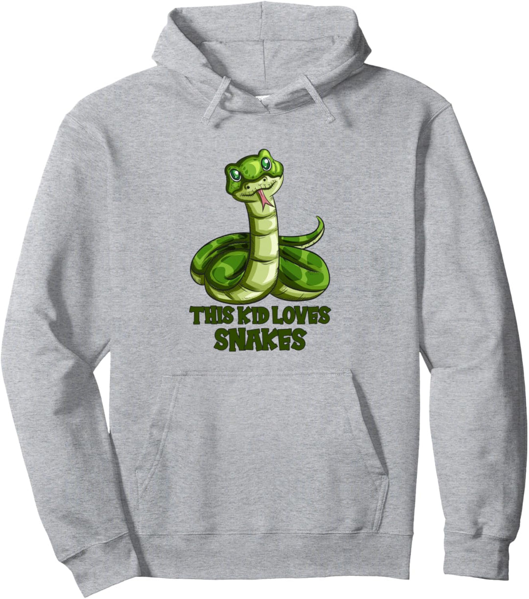 Klapperschlange Python Kinder Schlange This Kid Loves Snakes Pullover Hoodie