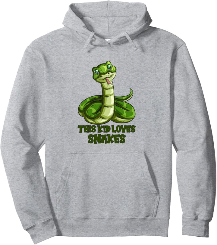 Klapperschlange Python Kinder Schlange This Kid Loves Snakes Pullover Hoodie