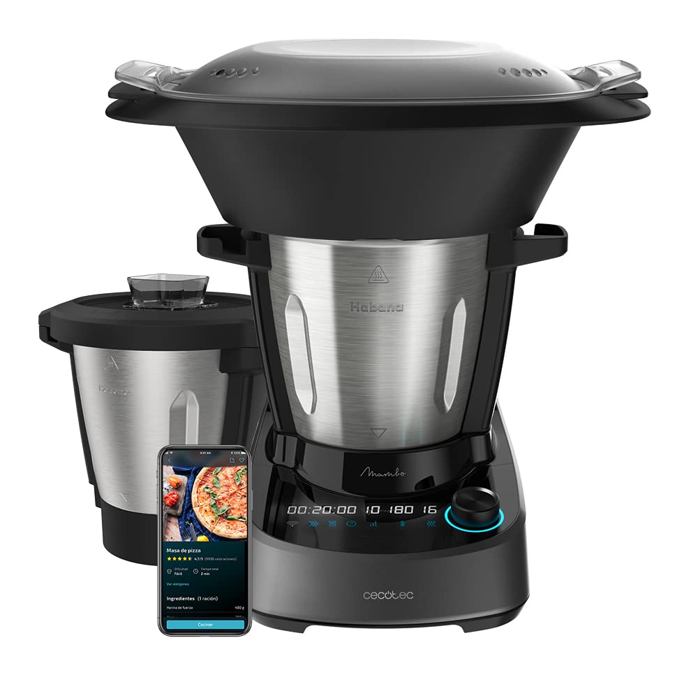 Cecotec Multifunktions-Küchenroboter Mambo 11090 Habana, 1600 W, 37 Funktionen, App, Waage, Antihaft
