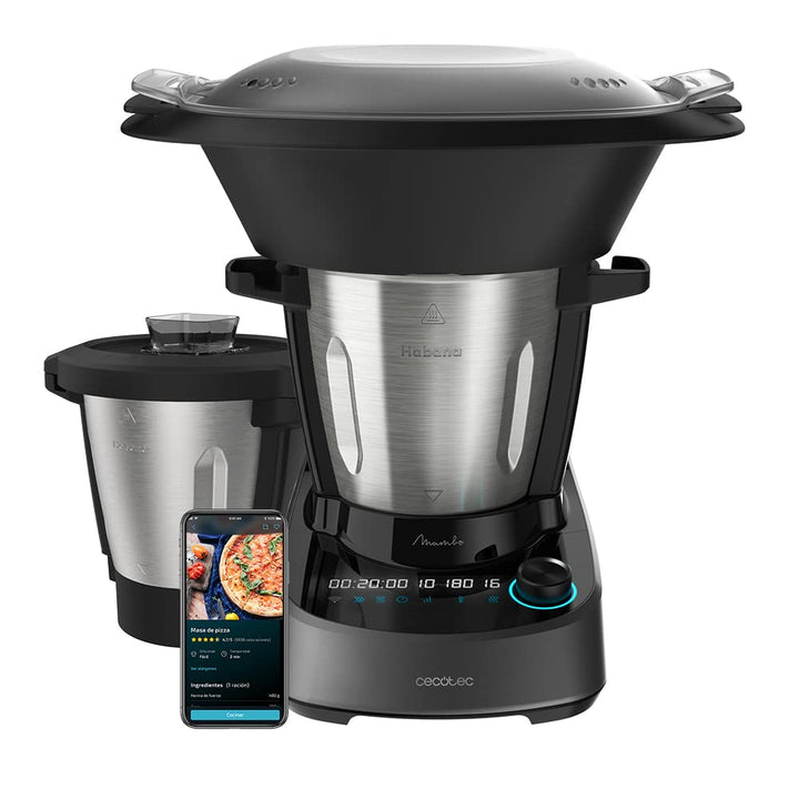Cecotec Multifunktions-Küchenroboter Mambo 11090 Habana, 1600 W, 37 Funktionen, App, Waage, Antihaft