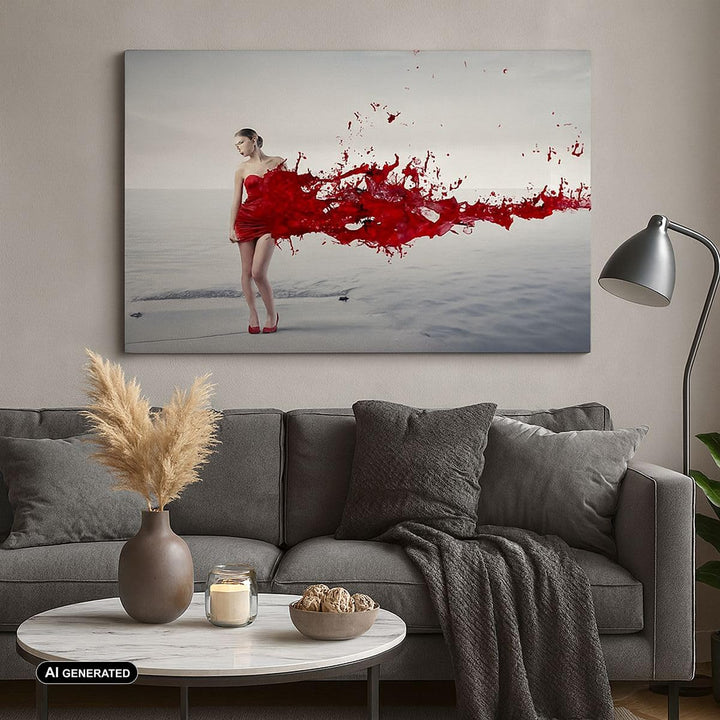 Bilder auf Leinwand 100x70cm Leinwandbild Weiblich modell posieren nackt Gross Wanddeko Bild Schlafz